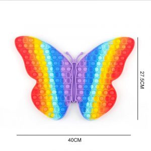 Pop it Bubble Fidget Sensory Toys For Kids Rainbow colours Super Γίγας Πεταλούδα 40*30cm - ONE FASHION LIMANI