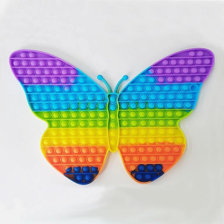 Pop it Bubble Fidget Sensory Toys For Kids Rainbow colours Super Γίγας Πεταλούδα 40*30cm - ONE FASHION LIMANI